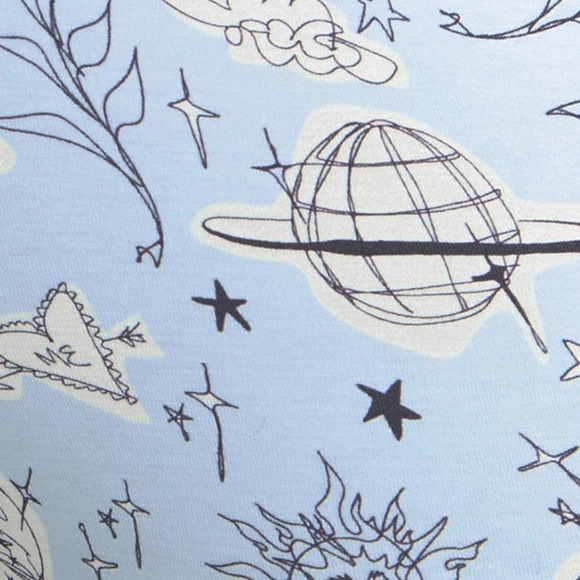 Meundies Romper, Full Moon print by Girl Knew York, Small - Picture 9 of 10